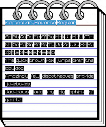 Elementary-Inverse Regular Font