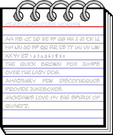 CerberixOutline Normal Font