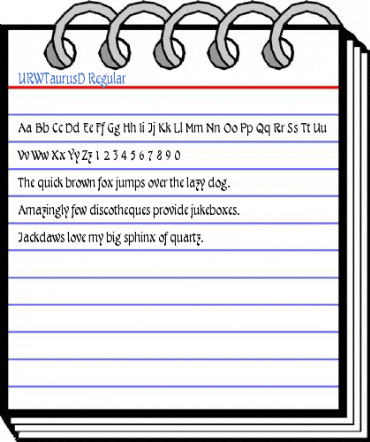 URWTaurusD Regular Font