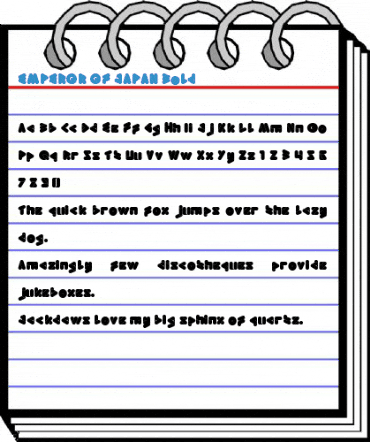 EMPEROR OF JAPAN Bold Font