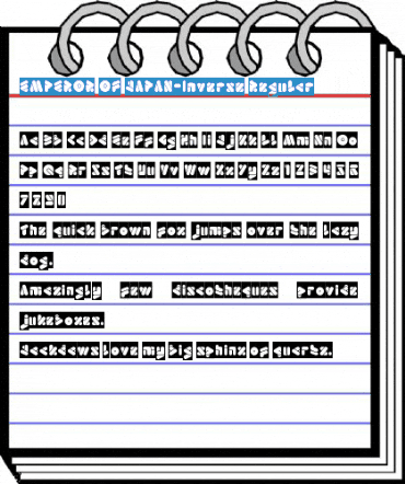EMPEROR OF JAPAN-Inverse Regular Font
