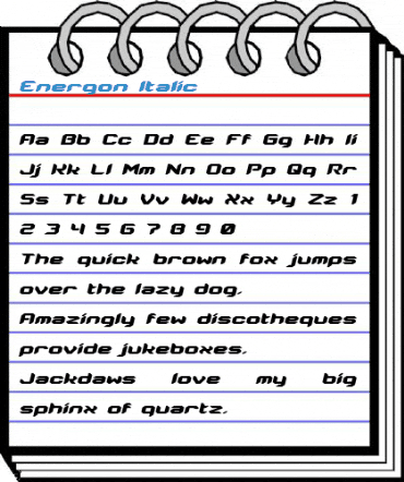 Energon Italic Font