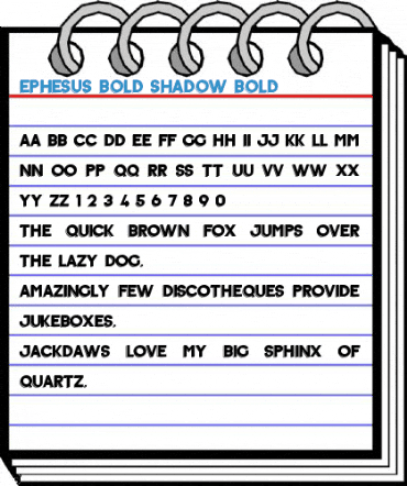Ephesus Bold Shadow Bold Font