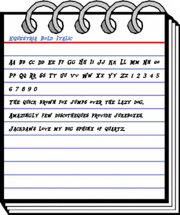 Equestria Bold Italic Font