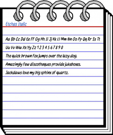 Etchas Italic Font