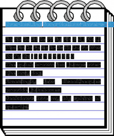 Everlasting Song-Hollow-Inverse Regular Font