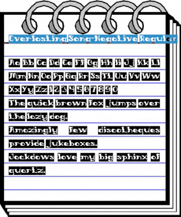 Everlasting Song-Negative Regular Font