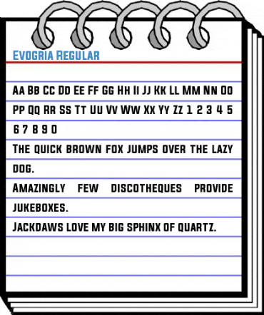 Evogria Regular Font