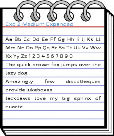 Exo 2 Medium Expanded Font