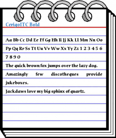 CerigoITC Bold Font