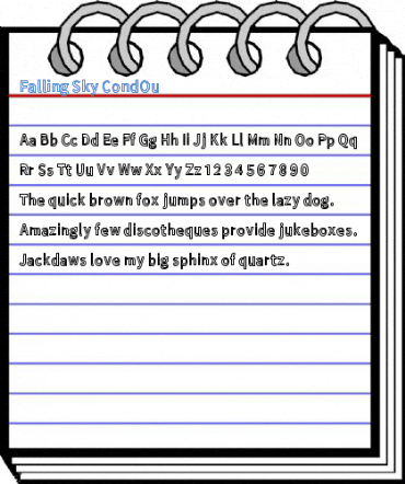 Falling Sky CondOu Font