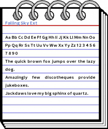 Falling Sky Ext Font