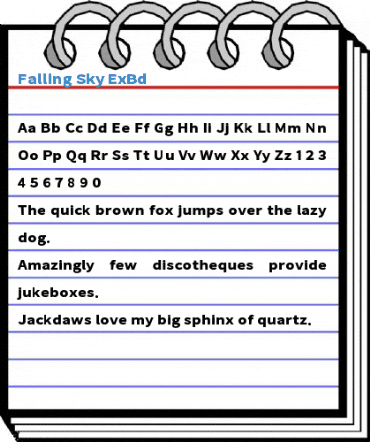 Falling Sky ExBd Font