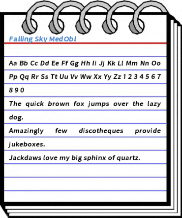 Falling Sky MedObl Font