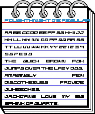 FoughtKnight Die Regular Font