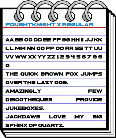 FoughtKnight X Regular Font