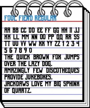 Foul Fiend Regular Font