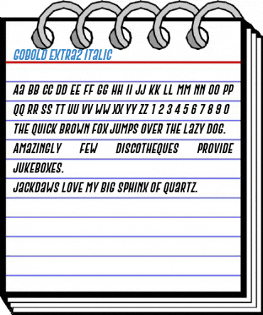 Gobold Extra2 Italic Font