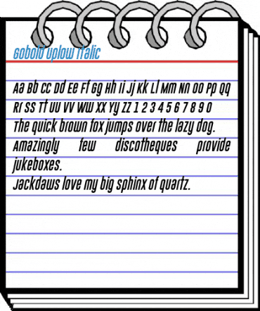 Gobold Uplow Italic Font