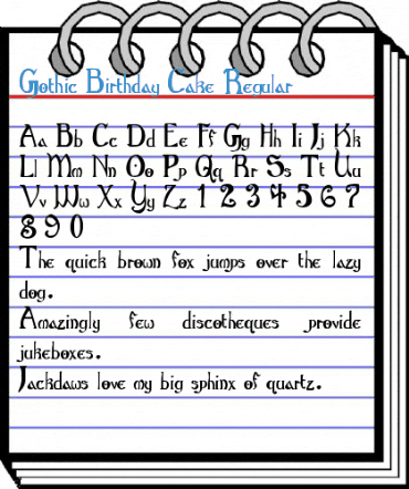 Gothic Birthday Cake Regular Font