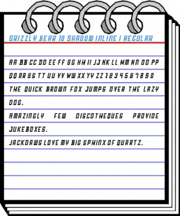 Grizzly Bear 10 Shadow Inline I Regular Font