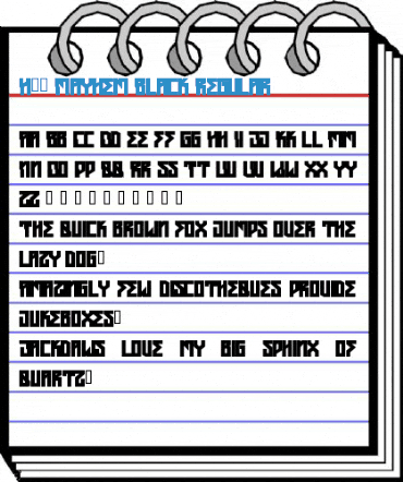 H74 Mayhem Black Regular Font