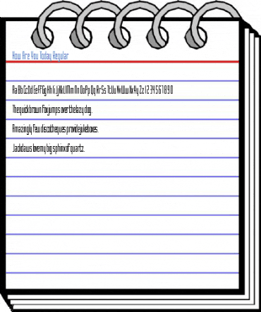 How Are You Today Regular Font