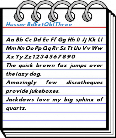 Hussar BdExtOblThree Font