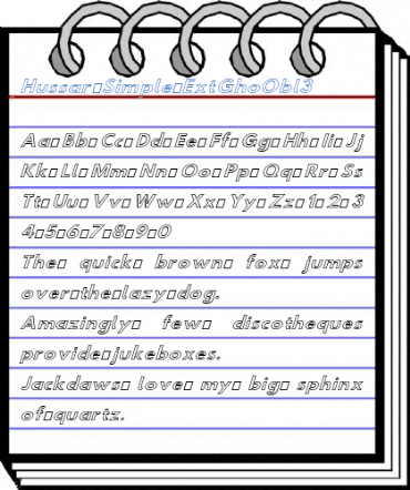 Hussar Simple ExtGhoObl3 Font