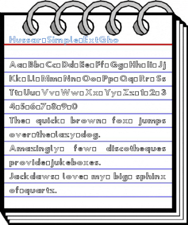 Hussar Simple ExtGho Font