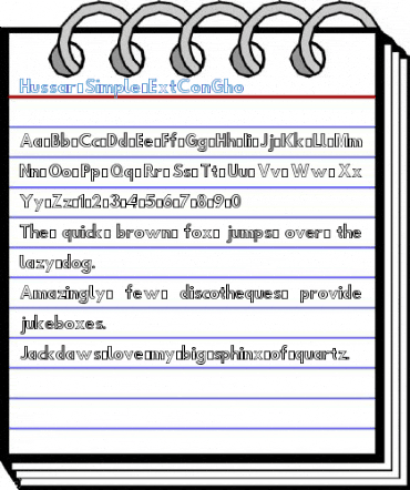 Hussar Simple ExtConGho Font