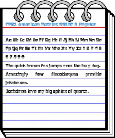 CFB1 American Patriot SOLID 2 Regular Font