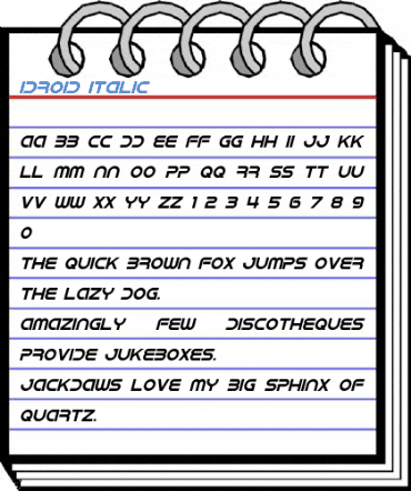 IDroid Italic Font