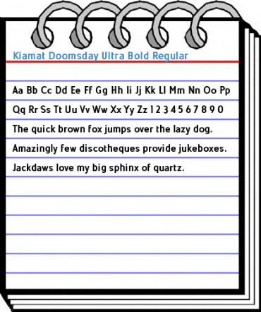 Kiamat Doomsday Ultra Bold Regular Font