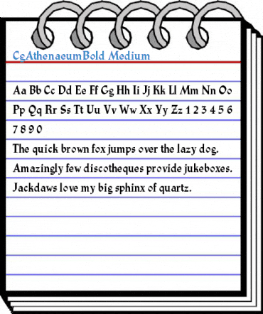 CgAthenaeumBold Medium Font