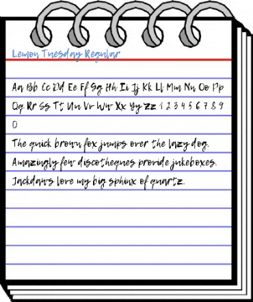 Lemon Tuesday Regular Font