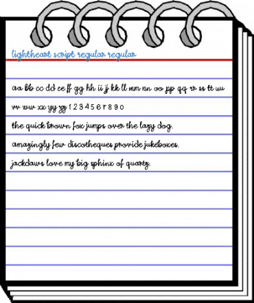 Lightheart Script Regular Regular Font