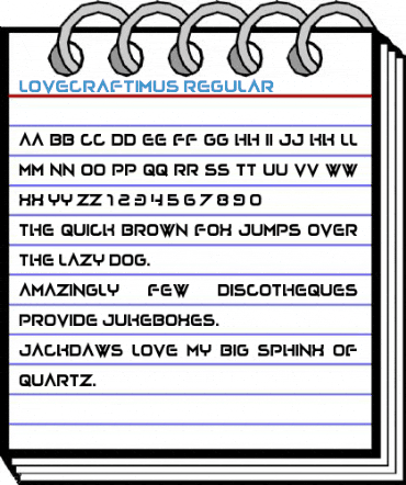 Lovecraftimus Regular Font