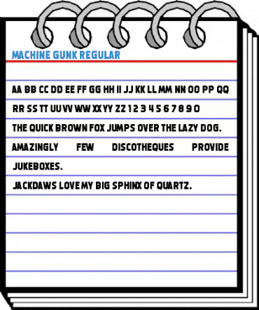 Machine Gunk Regular Font