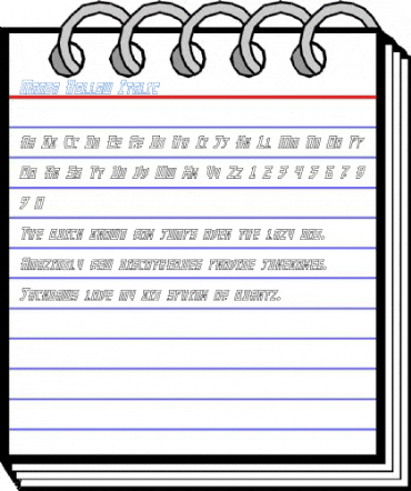 Manga Hollow Italic Font