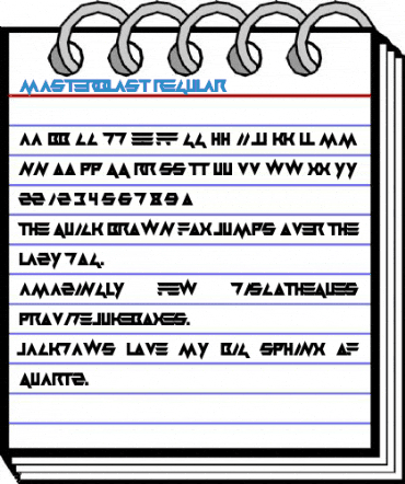 Masterblast Regular Font