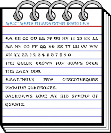 Maximage Gimbadong Regular Font