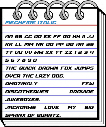 Mechfire Italic Font