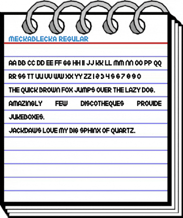Meckablecka Regular Font