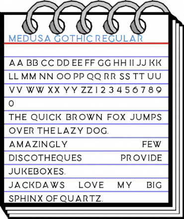 Medusa Gothic Regular Font