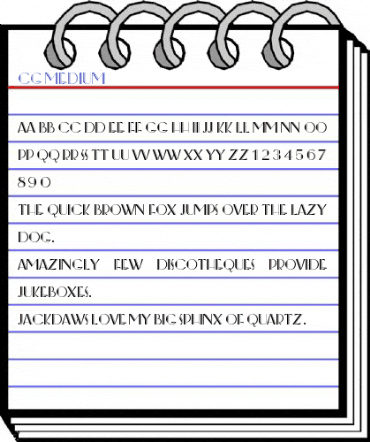 Cg Medium Font