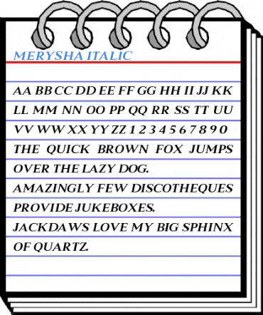 Merysha Italic Font