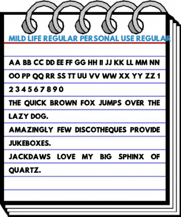 Mild Life Regular Personal Use Regular Font