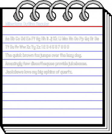 Milestone Outline Regular Font