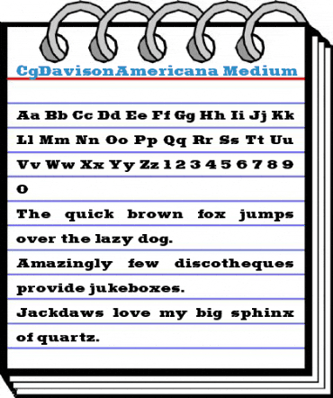 CgDavisonAmericana Medium Font